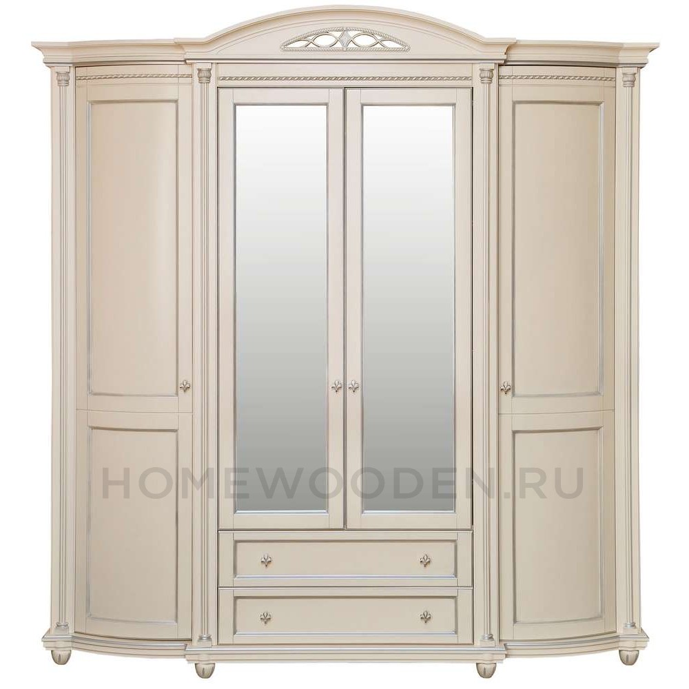Шкаф для одежды 4д Валенсия Классик П3.0589.1.11 (П254.11)