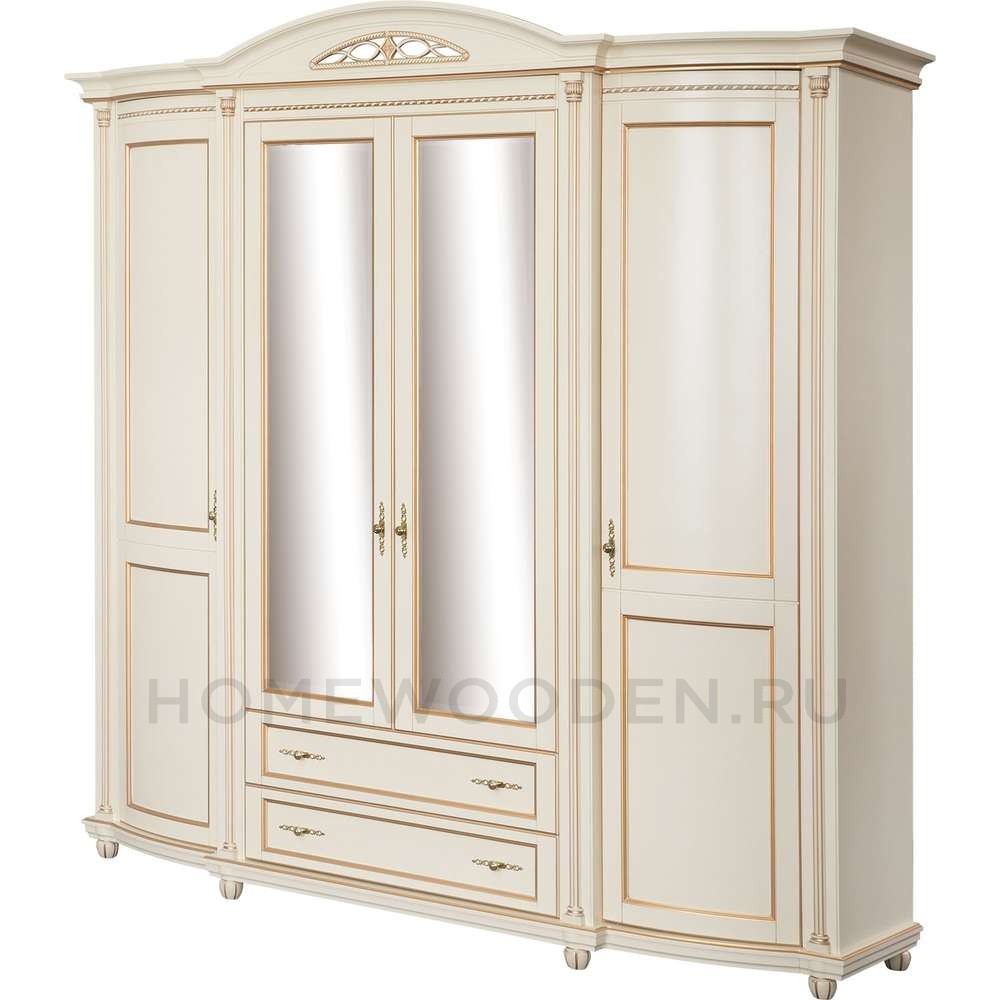 Шкаф для одежды 4д Валенсия Классик П3.0589.1.11 (П254.11)