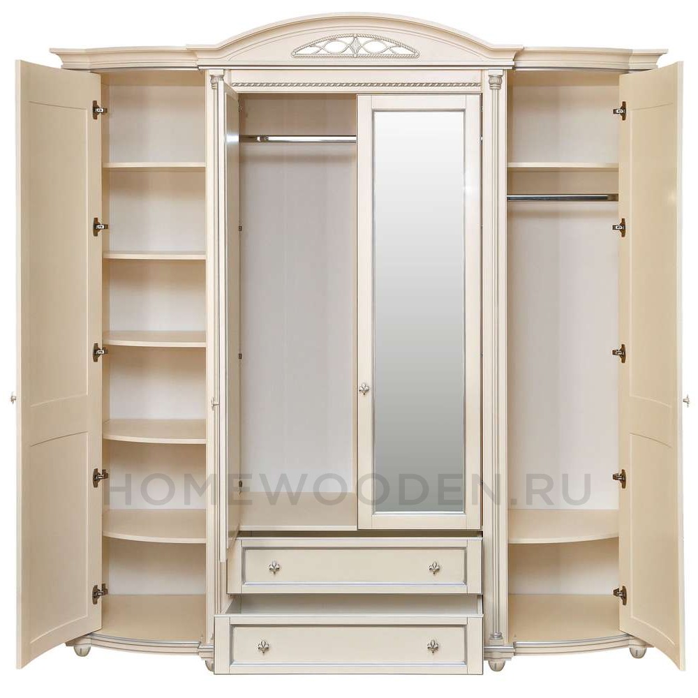 Шкаф для одежды 4д Валенсия Классик П3.0589.1.11 (П254.11)