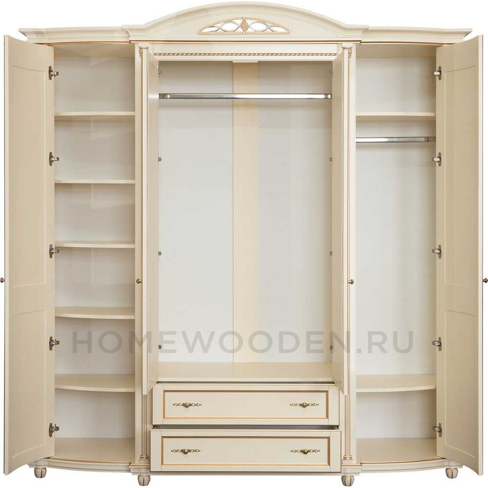 Шкаф для одежды 4д Валенсия Классик П3.0589.1.11 (П254.11)