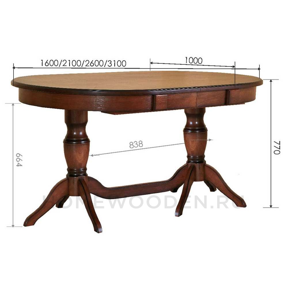 Стол обеденный Верди Классик П4.487.4.15 (П106.15)