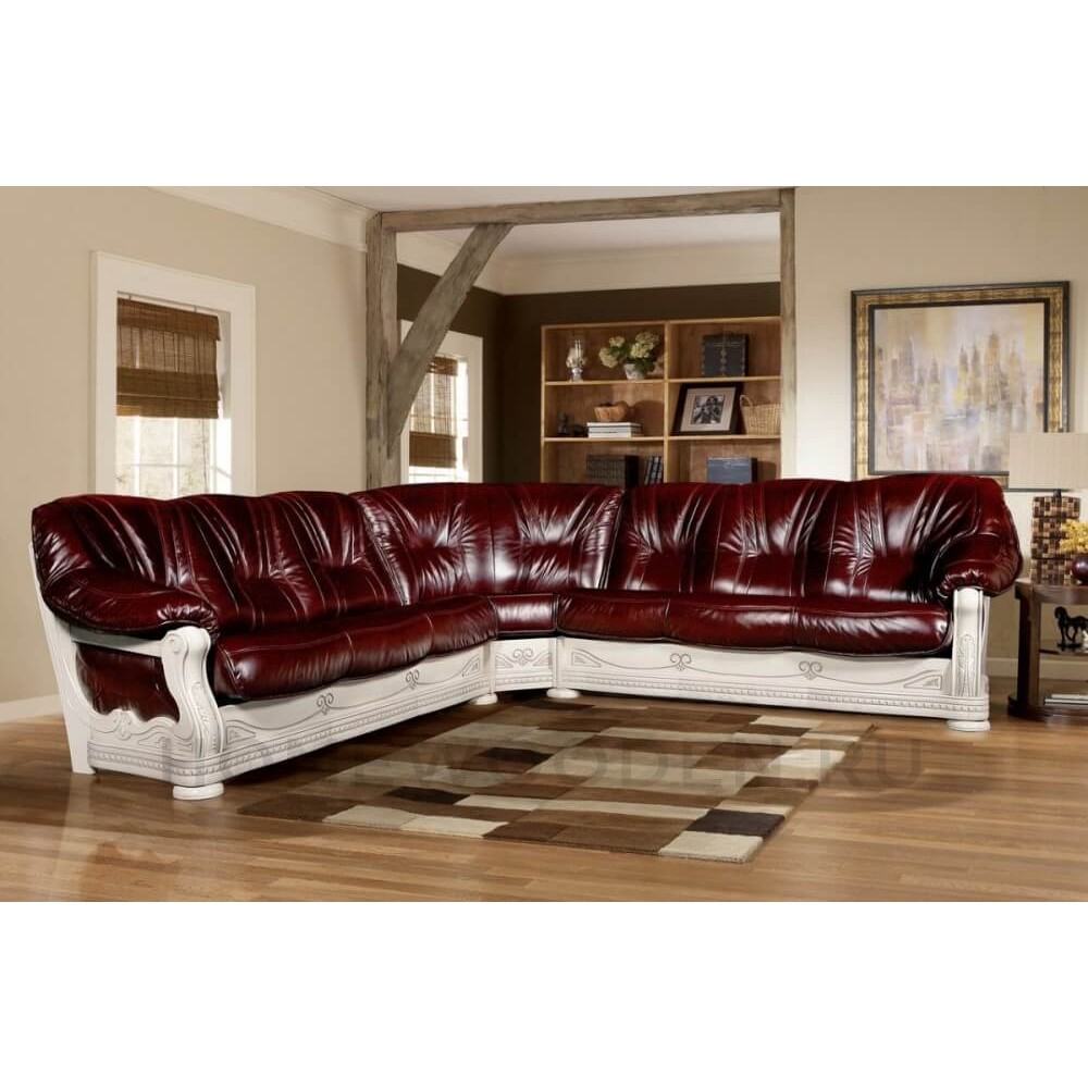 Кожаный диван угловой Милан 1 3Р-3