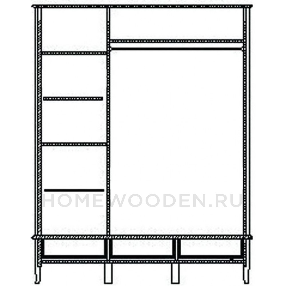 Шкаф Лаура 3х дверный ММ-267-01/03