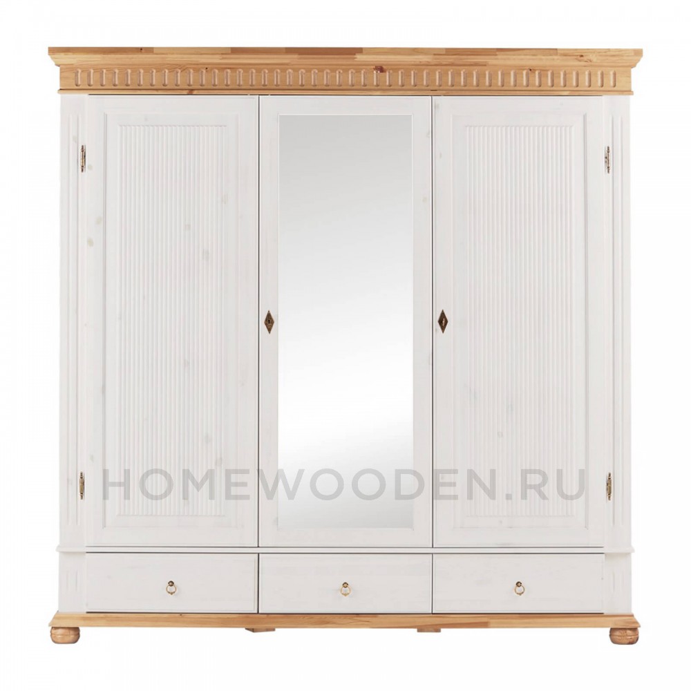 Шкаф "Хельсинки" 3SP-M из массива сосны