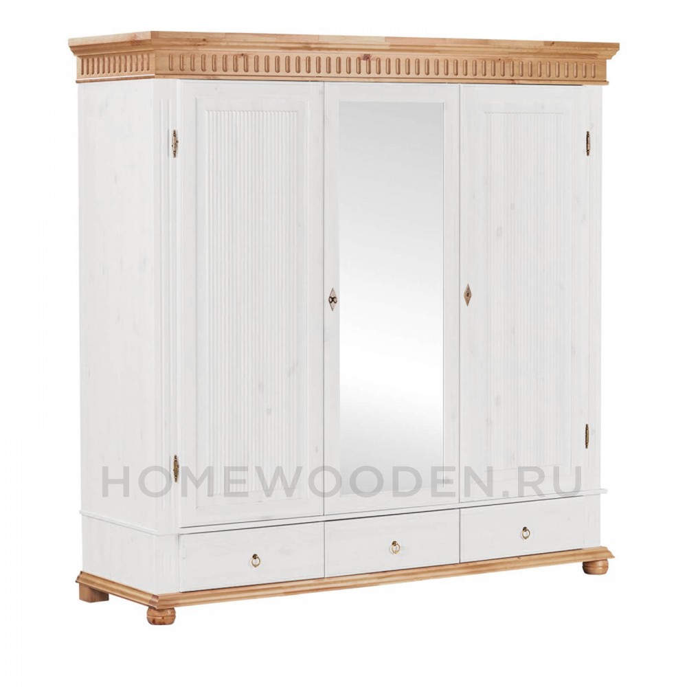 Шкаф "Хельсинки" 3SP-M из массива сосны