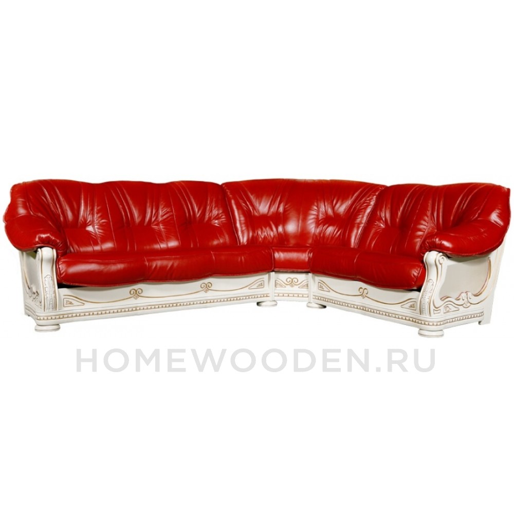 Кожаный диван угловой Милан 1 3Р-2