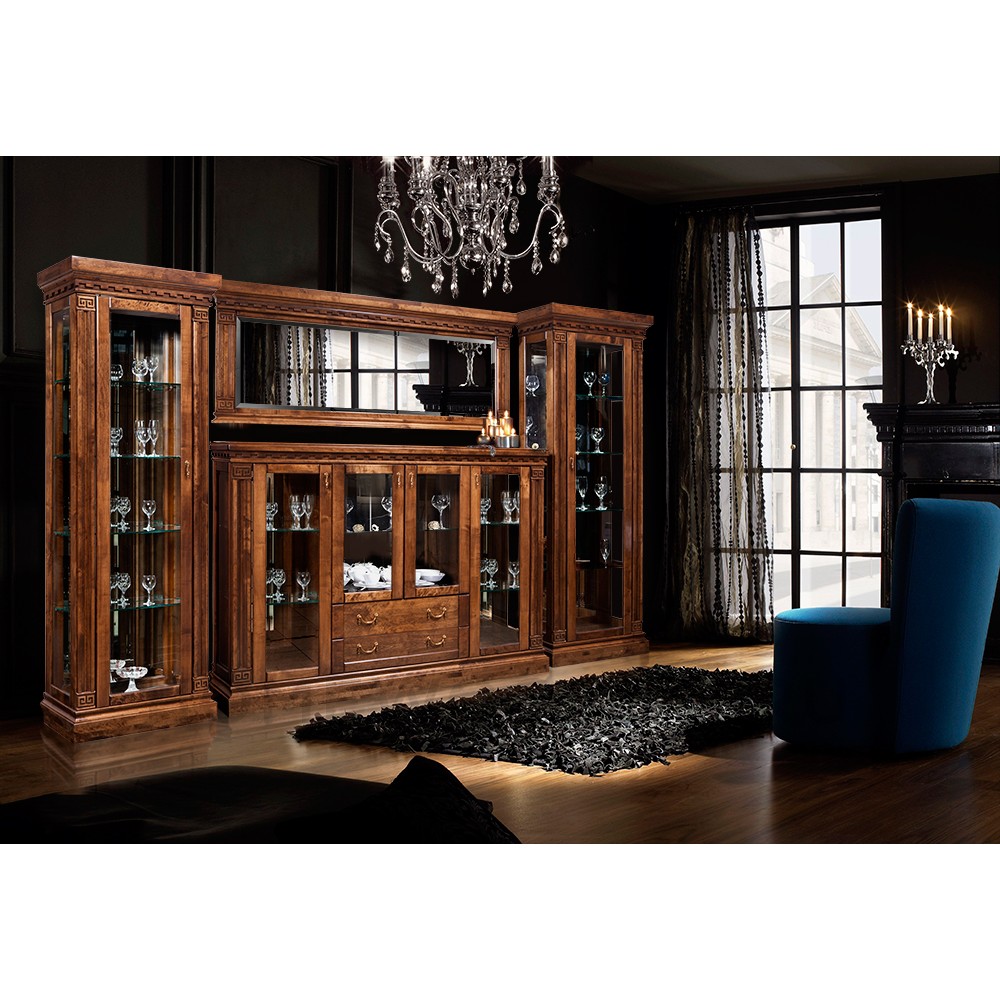 Шкаф с витриной Ривьера ГМ-5801