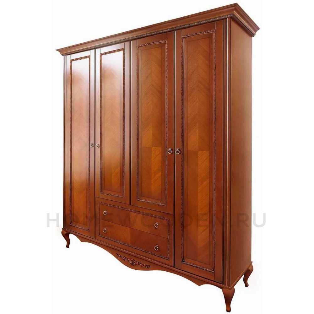 Шкаф 4-дверный Неаполь Т-454Д