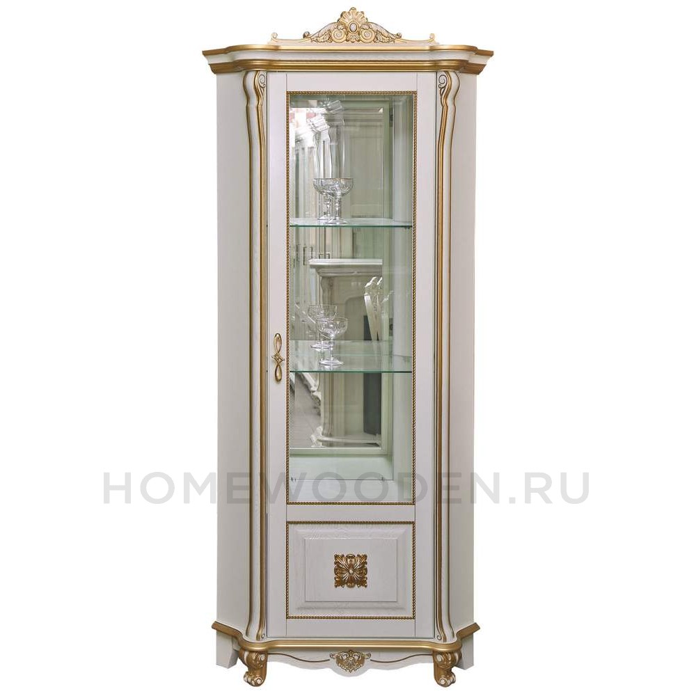 Шкаф с витриной Алези Люкс П1.349.0.13 (П350.13л)