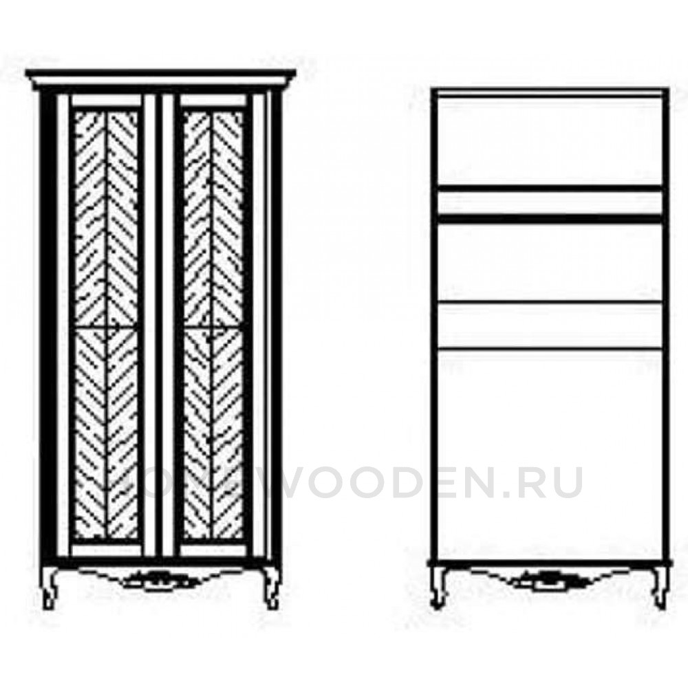 Шкаф 2-дверный Неаполь Т-452