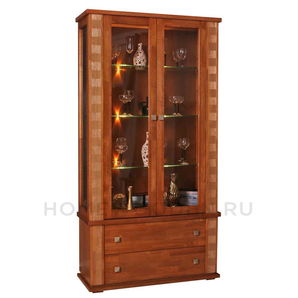 Шкаф с витриной Тунис П6.343.0.20 (П343.20Ш)