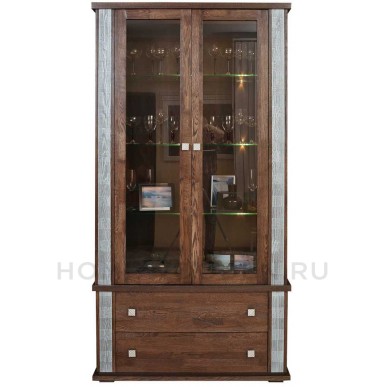 Шкаф с витриной Тунис П6.343.0.20 (П343.20Ш)