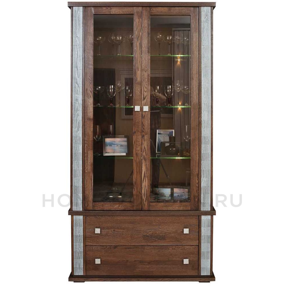 Шкаф с витриной Тунис П6.343.0.20 (П343.20Ш)