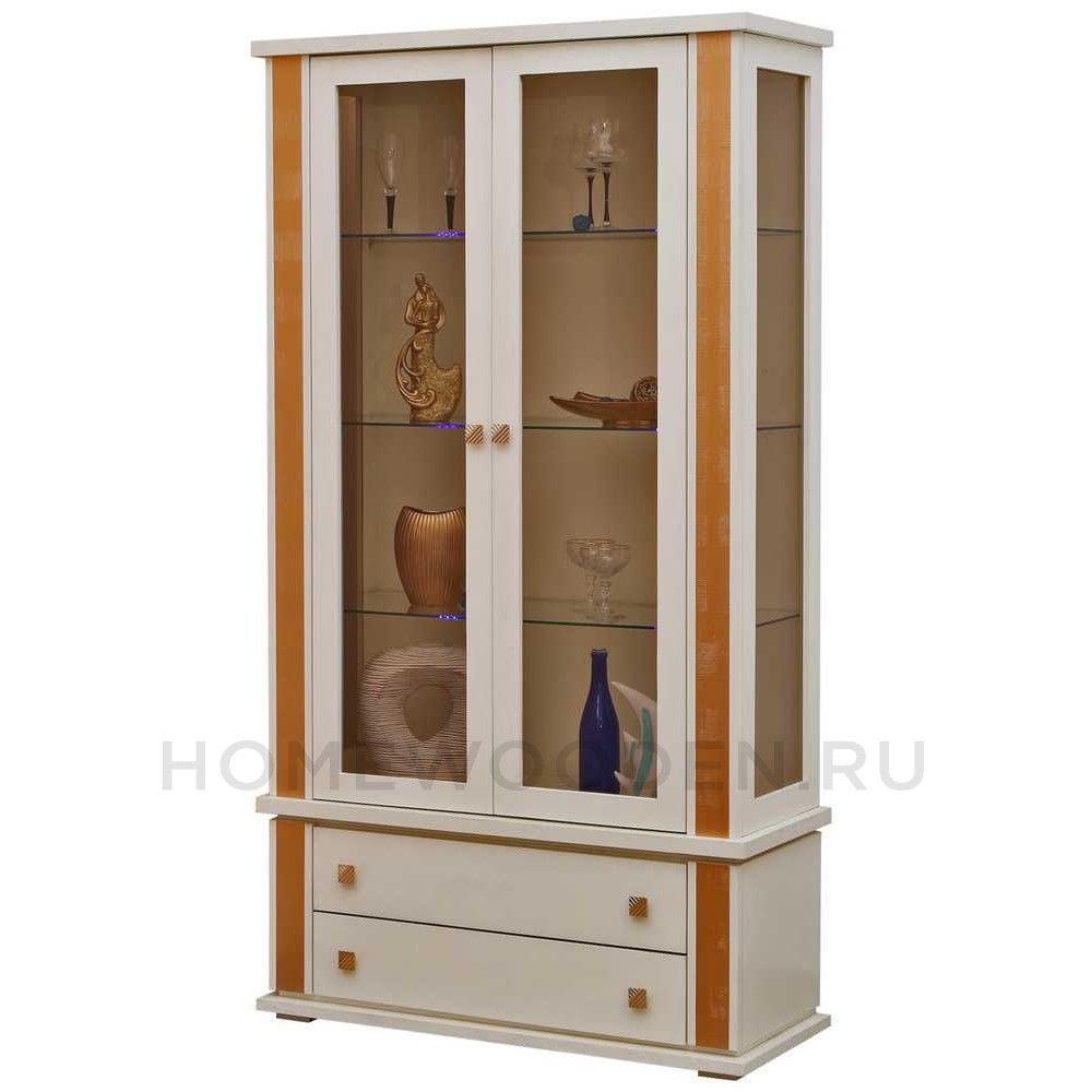 Шкаф с витриной Тунис П6.343.0.20 (П343.20Ш)