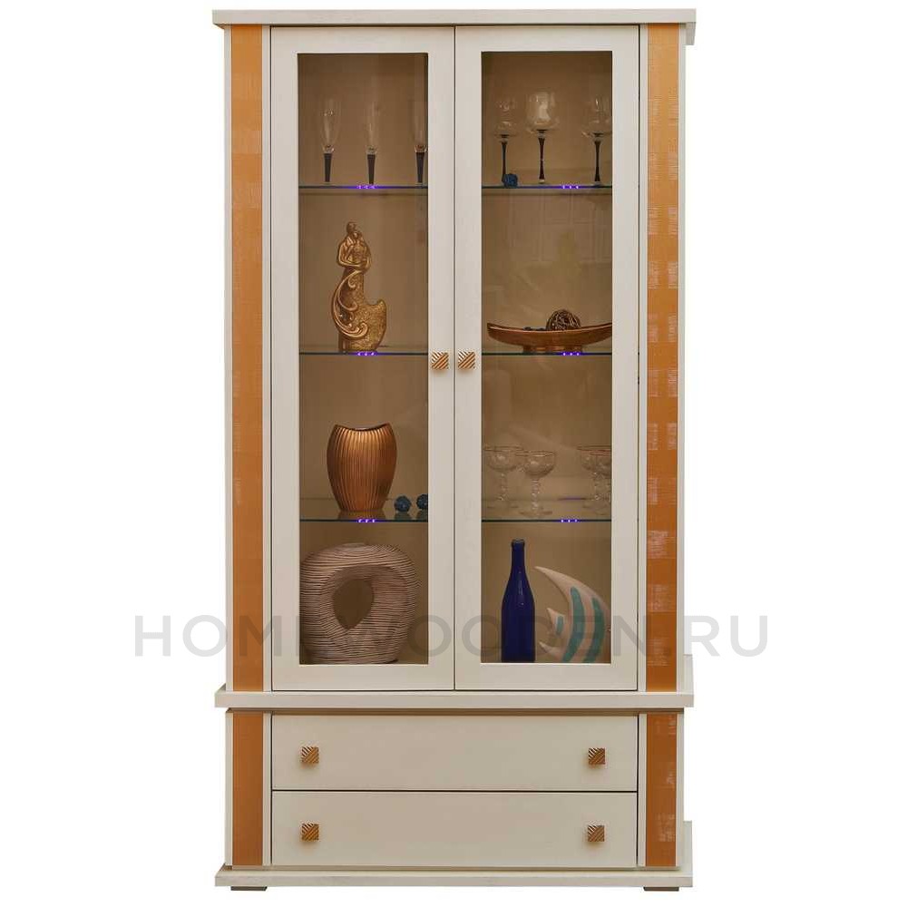 Шкаф с витриной Тунис П6.343.0.20 (П343.20Ш)