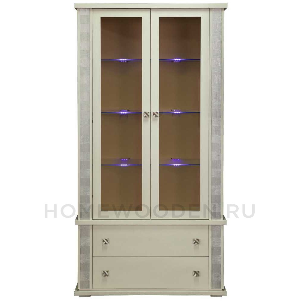 Шкаф с витриной Тунис П6.343.0.20 (П343.20Ш)