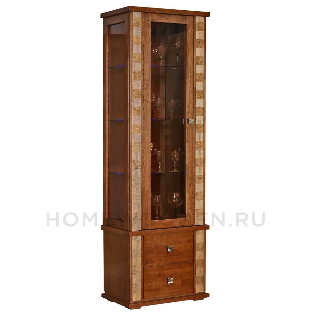 Шкаф с витриной Тунис П6.343.0.19 (П343.19Ш)