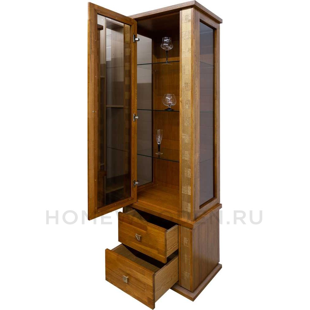 Шкаф с витриной Тунис П6.343.0.19 (П343.19Ш)