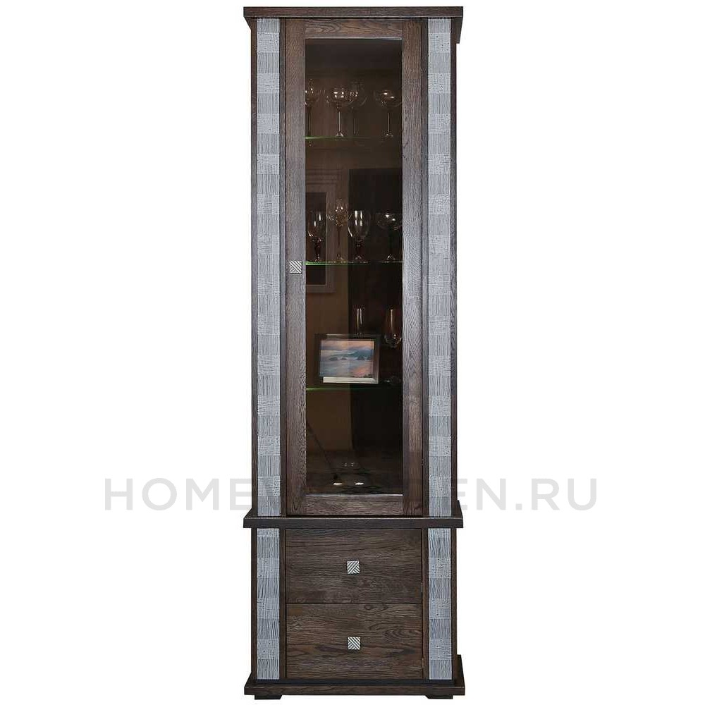Шкаф с витриной Тунис П6.343.0.19 (П343.19Ш)