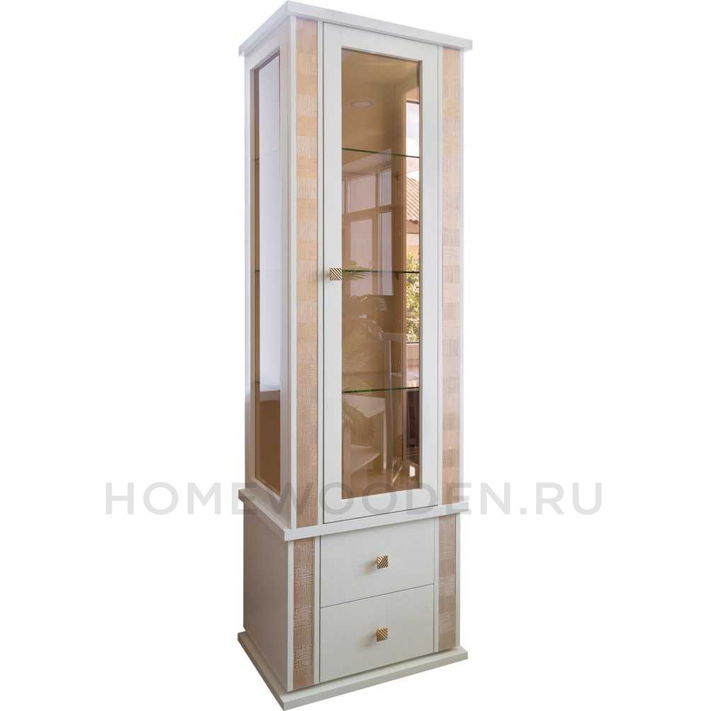 Шкаф с витриной Тунис П6.343.0.19 (П343.19Ш)