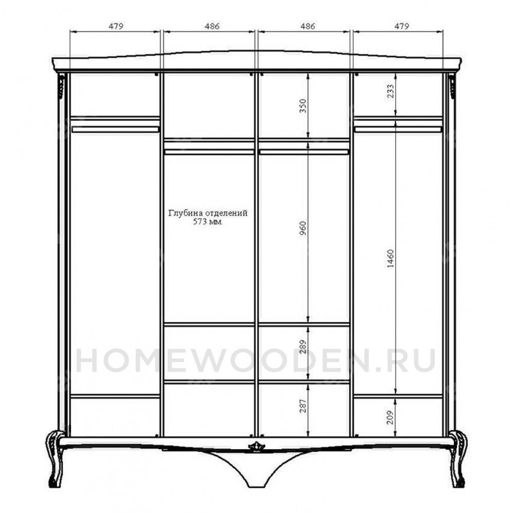 Шкаф для одежды Мокко ММ-316-01/04