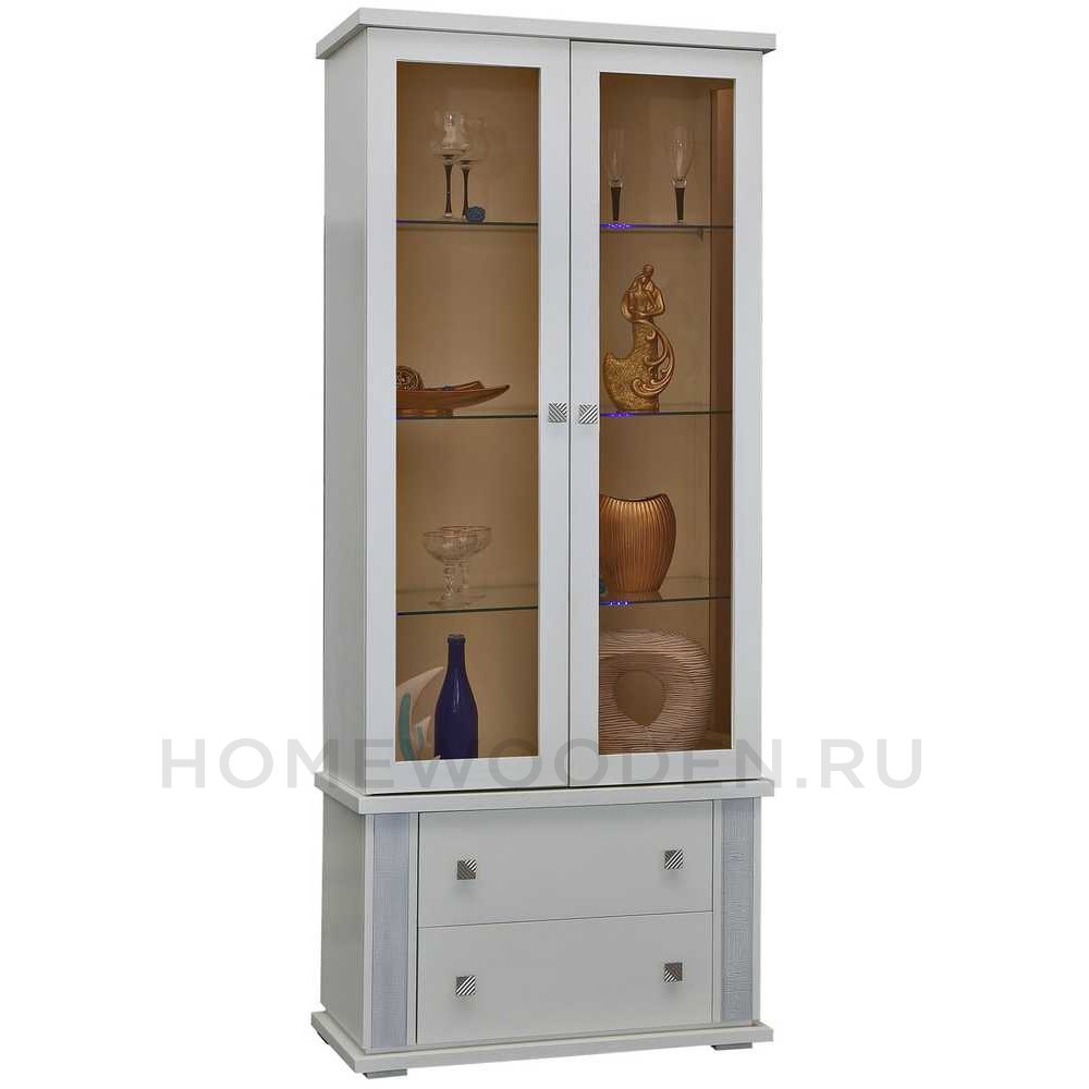 Шкаф с витриной Тунис П343.12Ш