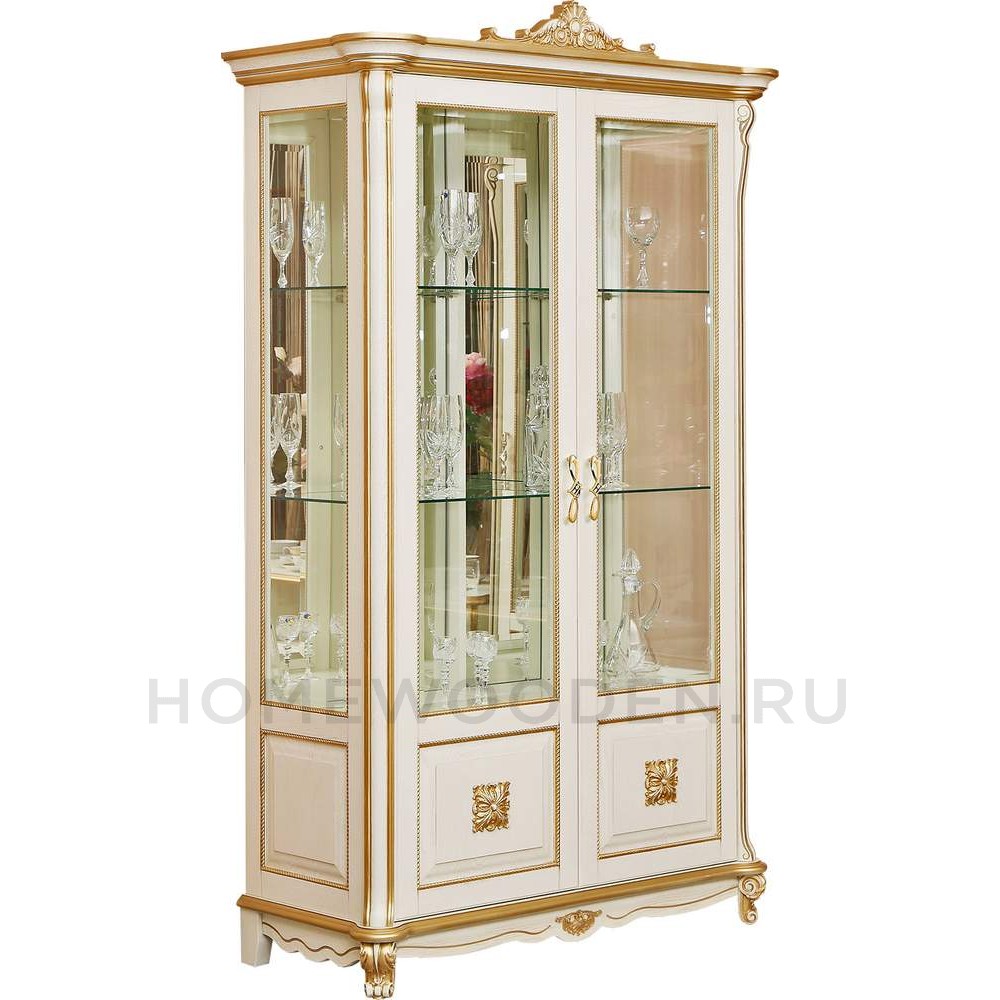 Шкаф с витриной Алези Люкс П1.349.0.19 (П350.19л)