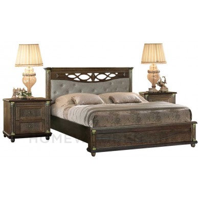 Кровать двойная Валенсия Д Классик с мягким изголовьем (П568.16м)