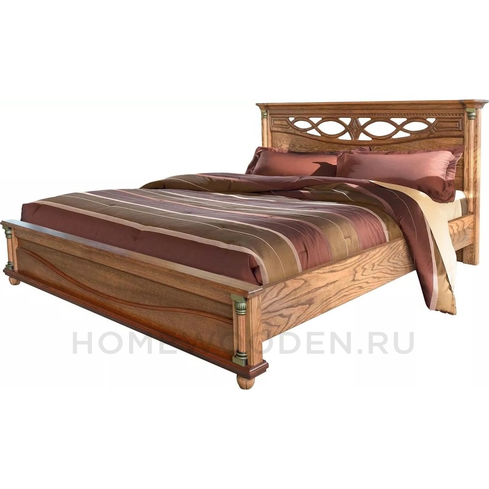 Кровать двойная Валенсия Д Классик с мягким изголовьем (П568.16м)