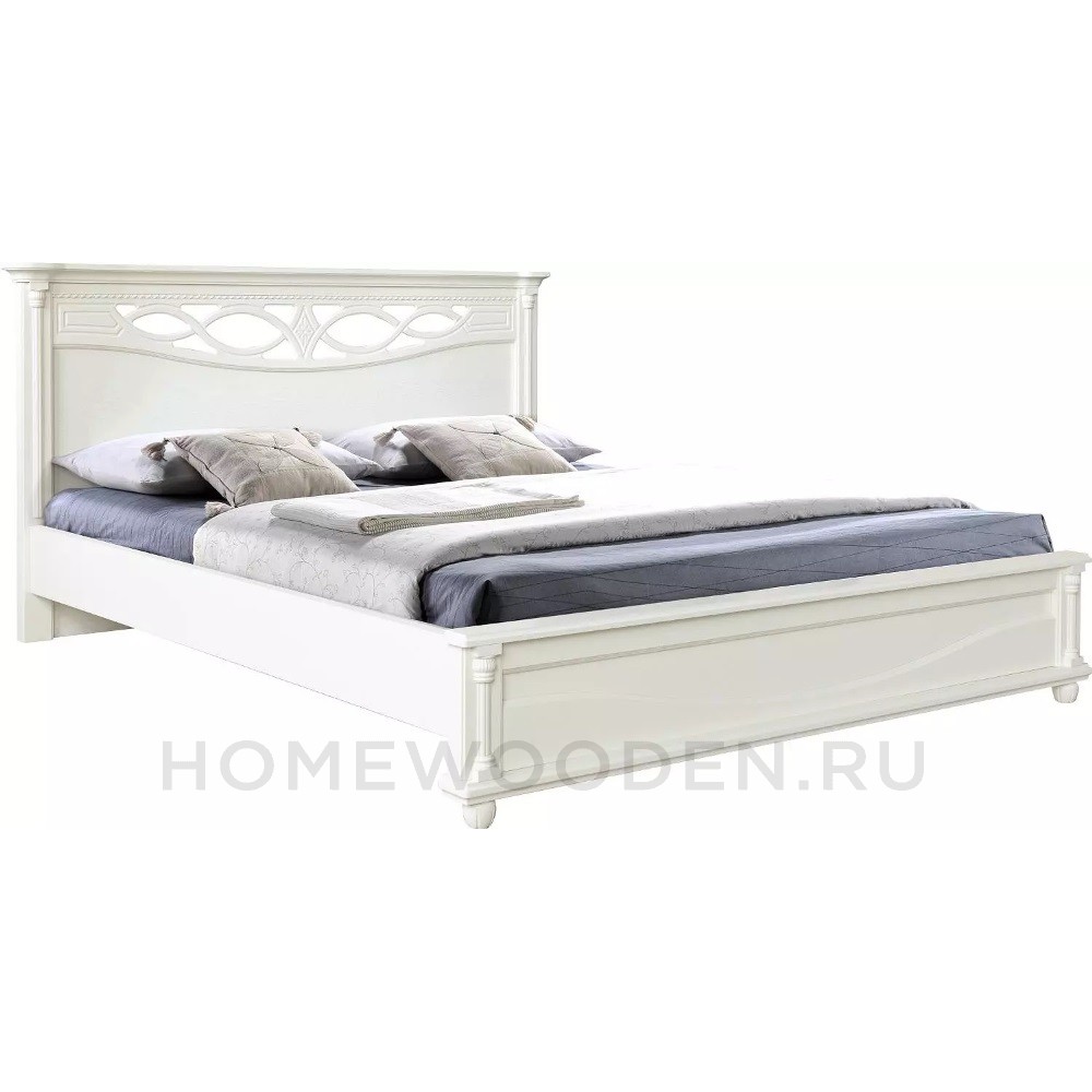 Кровать двойная Валенсия Д Классик с мягким изголовьем (П568.16м)