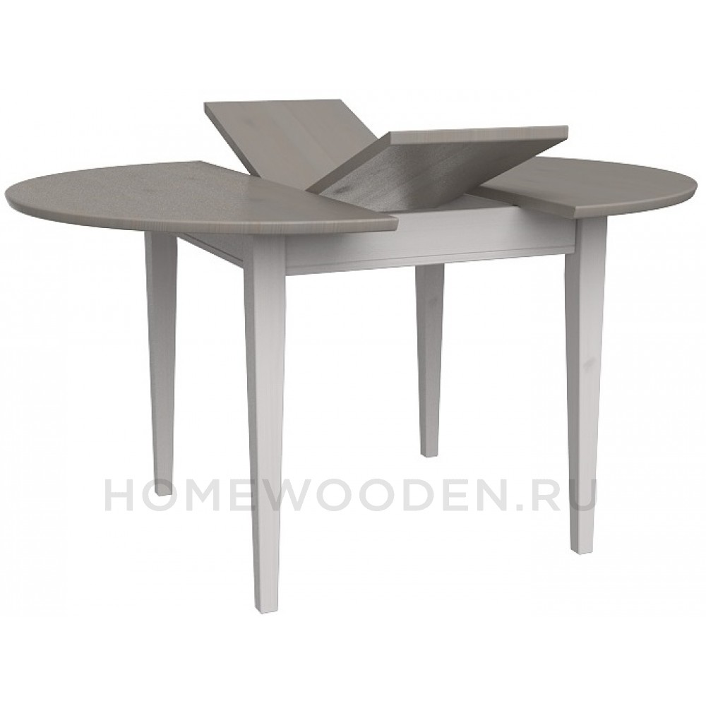 СТОЛ ОБЕДЕННЫЙ РАСКЛАДНОЙ ФОРЕСТ 110/145 БЕЛЫЙ ВОСК/АНТРАЦИТ