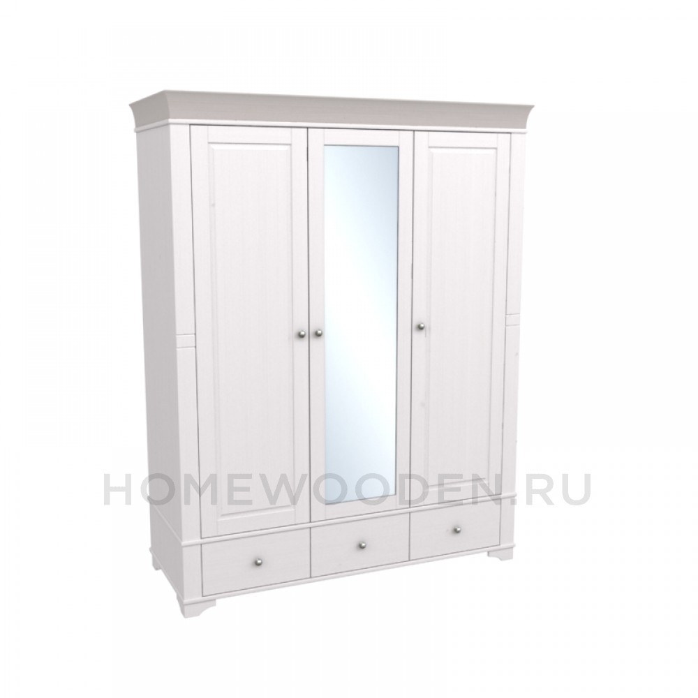 Шкаф Бейли 3-х створчатый с 1 зеркалом