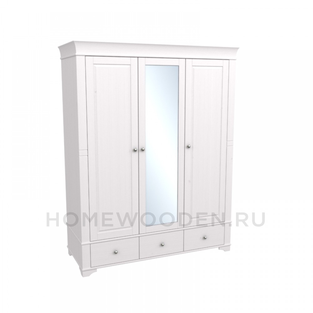 Шкаф Бейли 3-х створчатый с 1 зеркалом