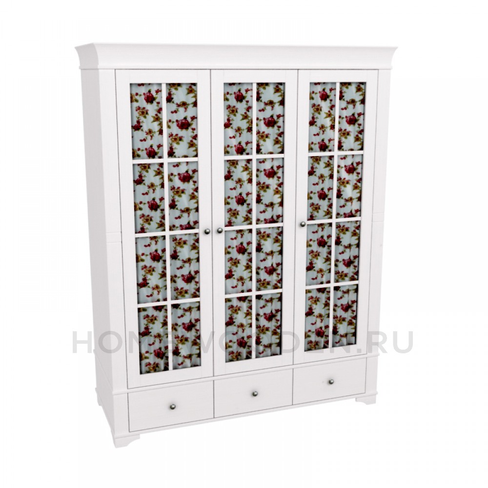 Шкаф Бейли 3-х створчатый со стеклом