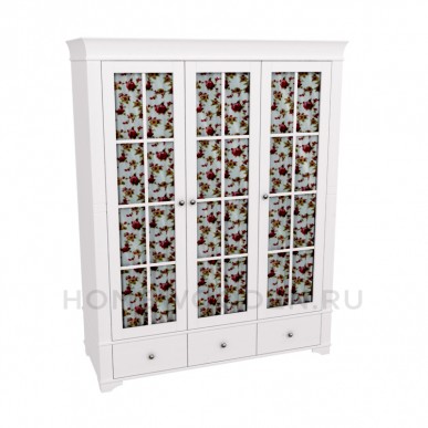 Шкаф Бейли 3-х створчатый со стеклом