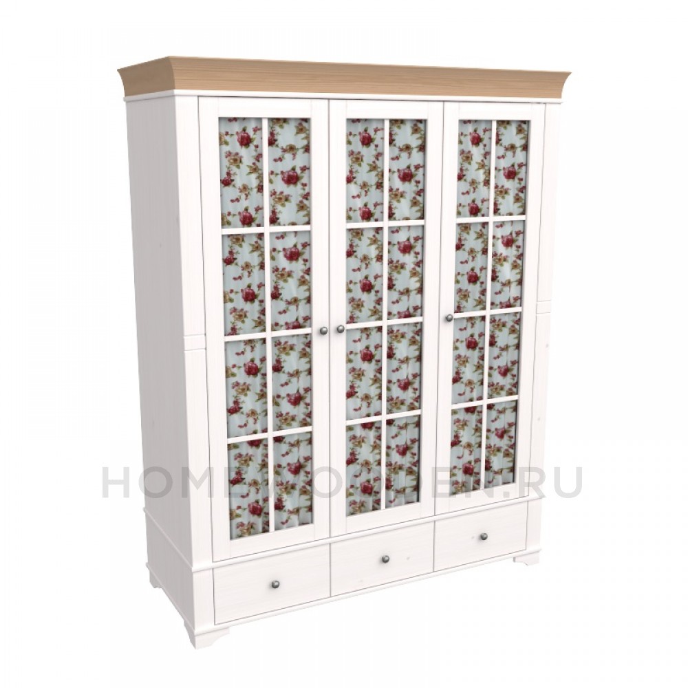Шкаф Бейли 3-х створчатый со стеклом