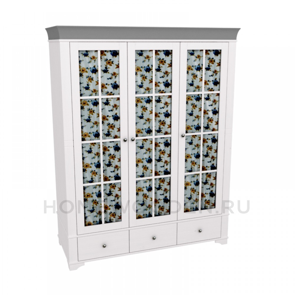 Шкаф Бейли 3-х створчатый со стеклом