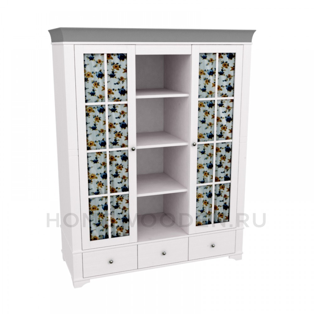 Шкаф Бейли с полками и стеклом