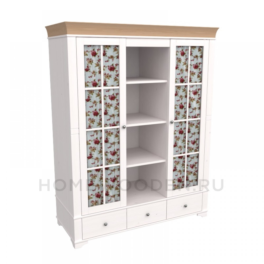 Шкаф Бейли с полками и стеклом