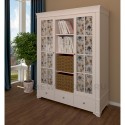 Шкаф Бейли с полками и стеклом