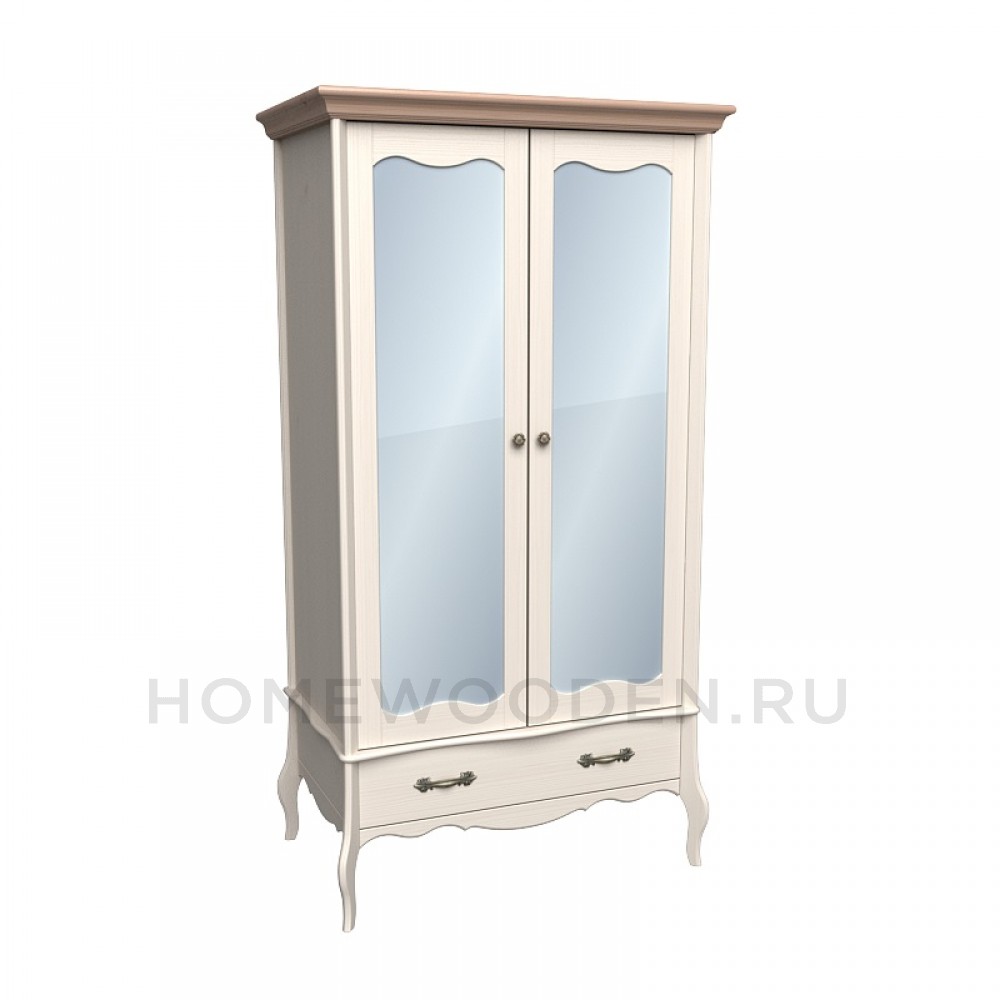 Шкаф 2х дверный Лебо с зеркалом