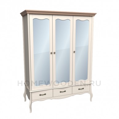 Шкаф 3х дверный Лебо с зеркалами