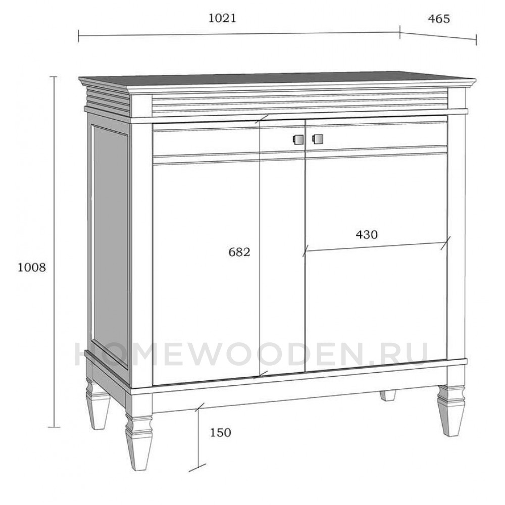 Комод Ольса 220 из массива сосны