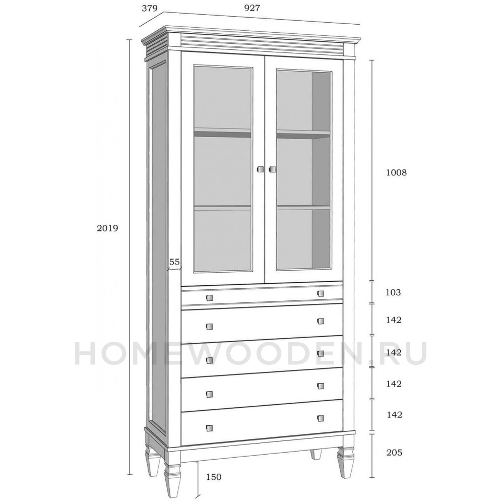 Стеллаж Ольса 202/014 из массива сосны