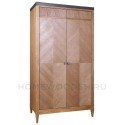 Шкаф для одежды Фокстрот 22A ромб (бетон/дуб натуральный) из массива дуба