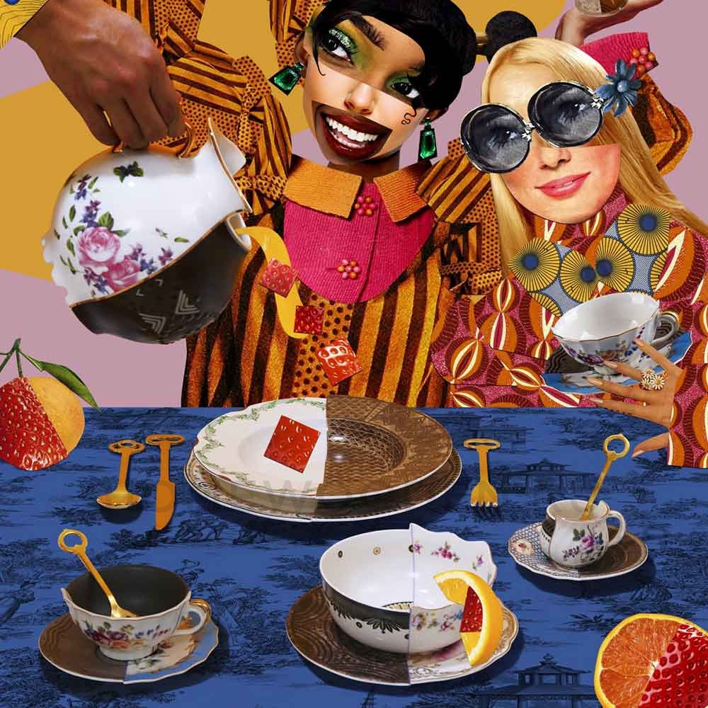 Чайная пара Seletti hybrid Kerma