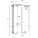 Шкаф для одежды Ольса 02 из массива сосны