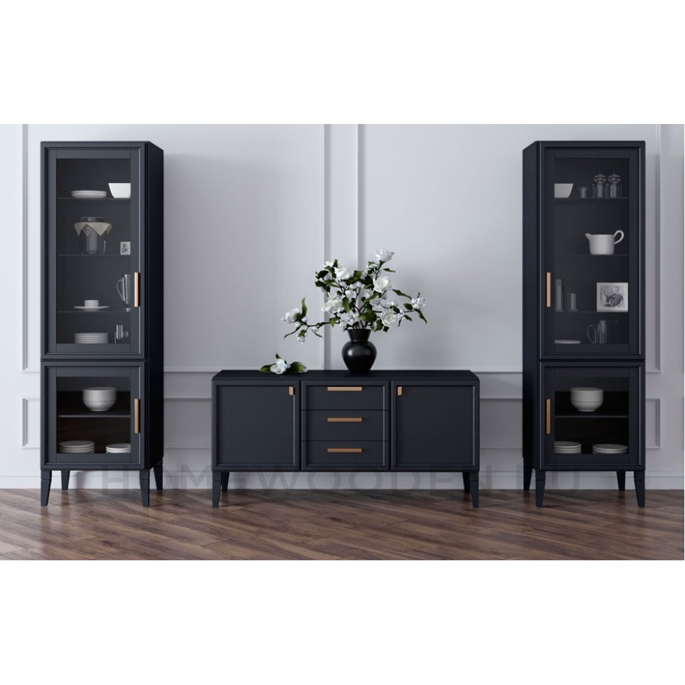 Шкаф витрина D-2 Чарли (полки-стекло) ВМФ 1525