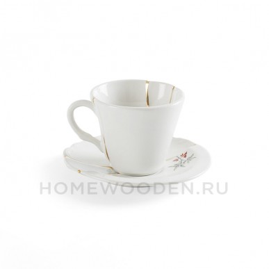 Кофейная пара Seletti Kintsugi фарфор 09643 Кофейная пара Seletti Kintsugi фарфор 09643