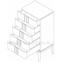 Комод 5 ящиков ICONS РВ 307 М (О)